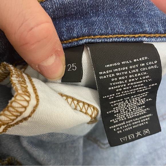 J Brand | EUC size 25 distressed Pulse Capri - Picture 5 of 7